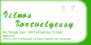 vilmos kortvelyessy business card