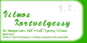 vilmos kortvelyessy business card